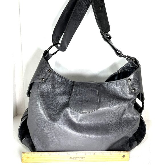 Matt and Nat Gray Vegan Faux Leather Large Shoulder Bag - Picture 4 of 12